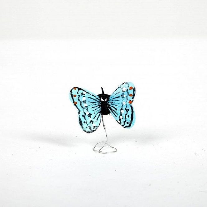01 Hand Painted Butterflies Aqua