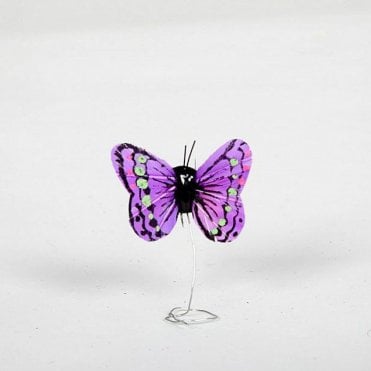 01 Hand Painted Butterflies Purple