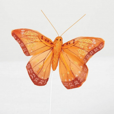04 Small Glitter Butterflies Orange