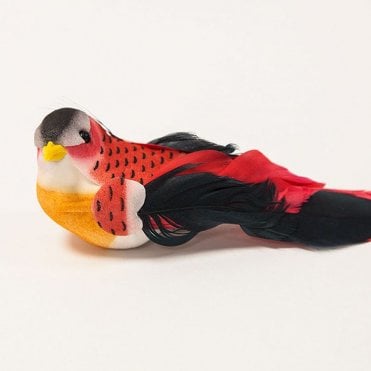 Artificial Decorative Birds Red/Black