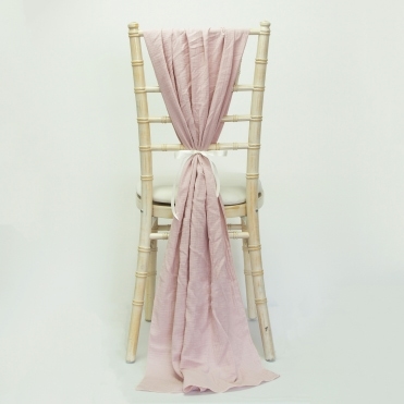 Bespoke Cheesecloth Double Gauze Chair Drape Rose
