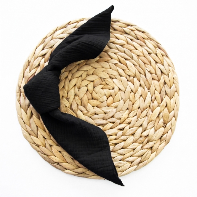 Bespoke Cheesecloth Double Gauze Napkin Black