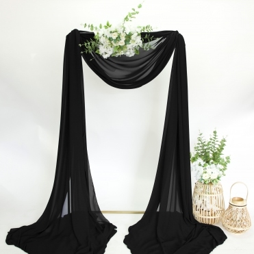 Bespoke Chiffon Fabric 9m Black