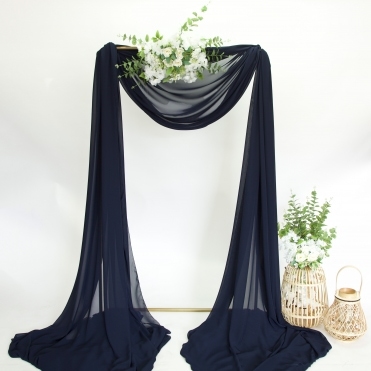 Bespoke Chiffon Fabric 9m Navy