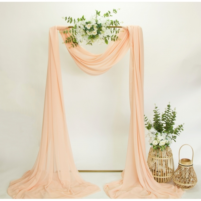 Bespoke Chiffon Fabric 9m Peach