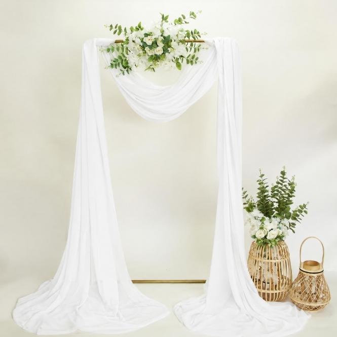 Bespoke Chiffon Fabric 9m White