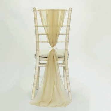 Bespoke Chiffon Georgette Vertical Drape Camel