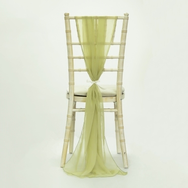 Bespoke Chiffon Georgette Vertical Drape Celery