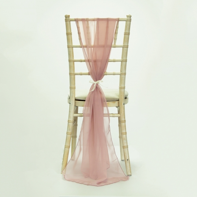 Bespoke Chiffon Georgette Vertical Drape Chalk Pink