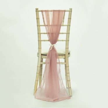 Bespoke Chiffon Georgette Vertical Drape Chalk Pink