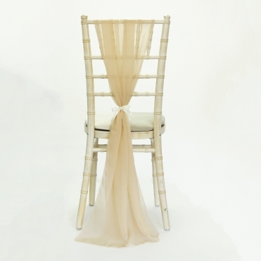 Bespoke Chiffon Georgette Vertical Drape Nude