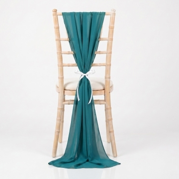 Bespoke Chiffon Vertical Drape Jade
