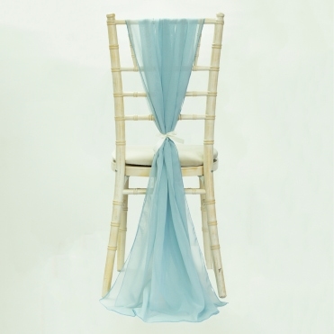 Bespoke Chiffon Vertical Drape Misty Seafoam (Made To Order)