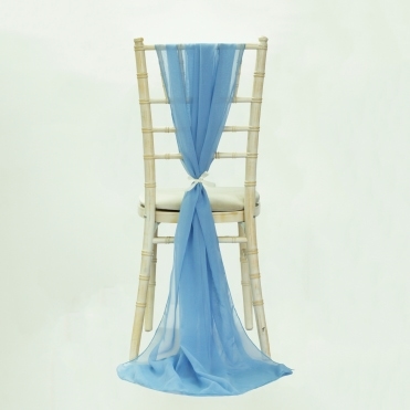 Bespoke Chiffon Vertical Drape Periwinkle Blue (Made To Order)
