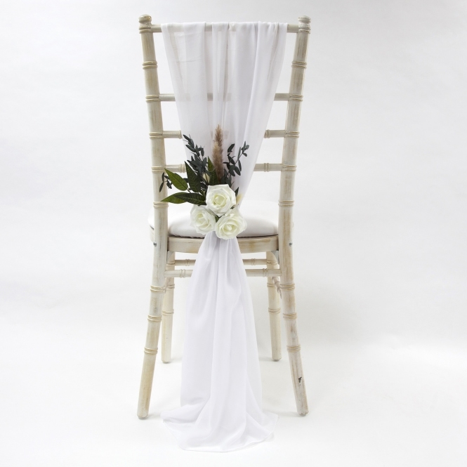 Bespoke Chiffon Vertical Drape White (Made To Order)