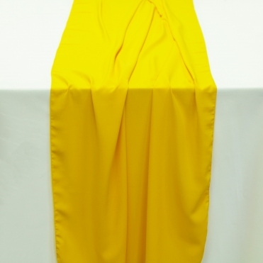 Bespoke Crepe Chiffon Dandelion Yellow Table Runner