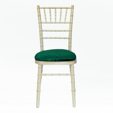 Bespoke Crushed Velvet Bespoke Seat Pad Cover Bottle Green