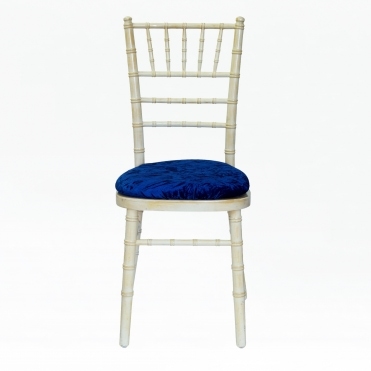 Bespoke Crushed Velvet Bespoke Seat Pad Cover Royal Blue