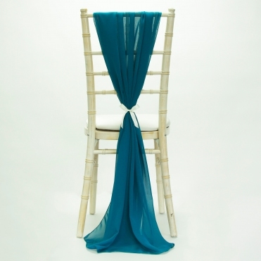 Bespoke Made to Order Chiffon Vertical Drape Deep Teal