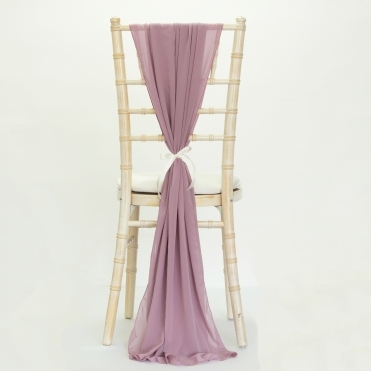 Bespoke Made to Order Chiffon Vertical Drape Dusty Lavender
