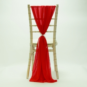 Bespoke Made to Order Chiffon Vertical Drape Red