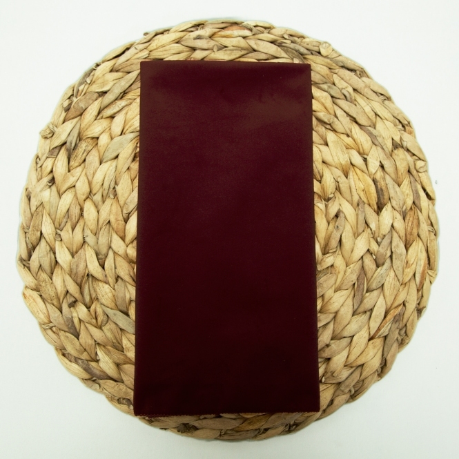 Bespoke Plain Velvet Napkin Burgundy