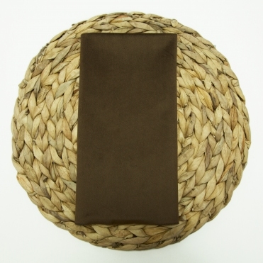 Bespoke Plain Velvet Napkin Dark Brown