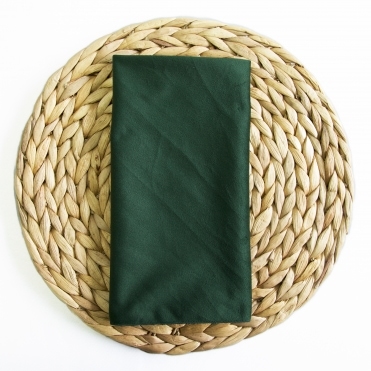 Bespoke Plain Velvet Napkin Dark Green