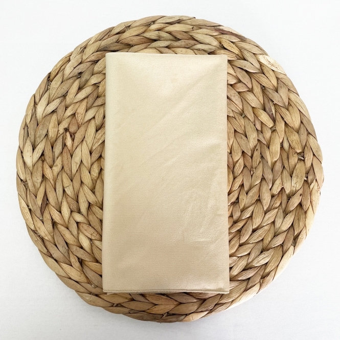 Bespoke Plain Velvet Napkin Light Gold
