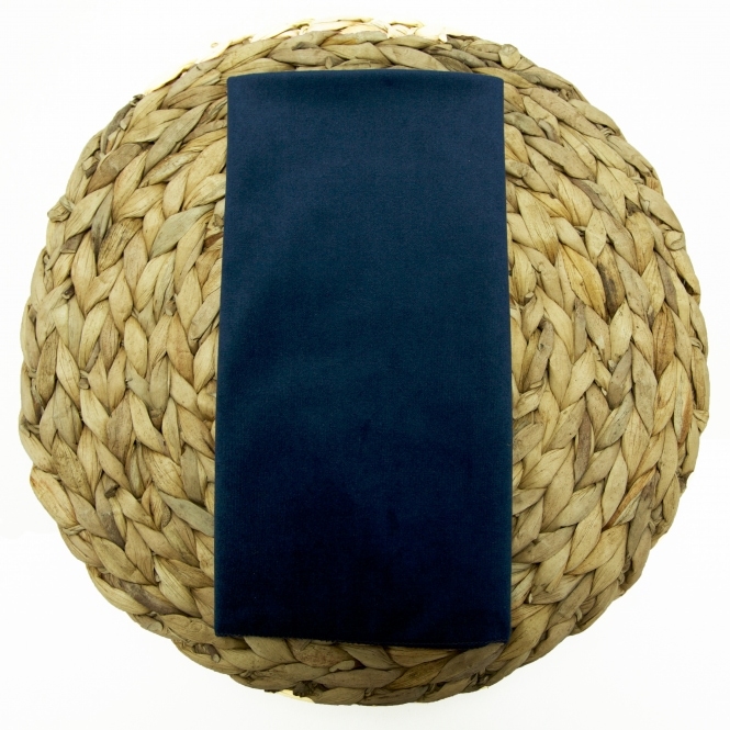 Bespoke Plain Velvet Napkin Navy