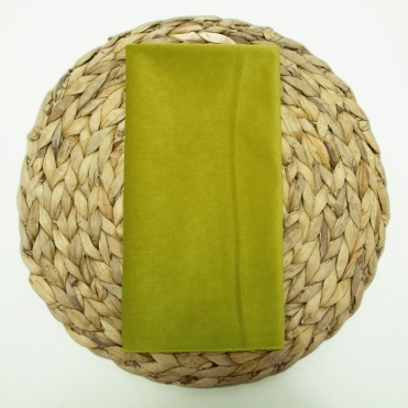 Bespoke Plain Velvet Napkin Olive