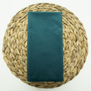 Bespoke Plain Velvet Napkin Peacock