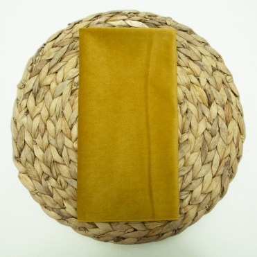Bespoke Plain Velvet Napkin Saffron