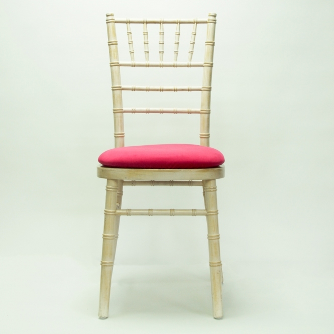 Bespoke Plain Velvet Seat Pad Cover Hot Pink