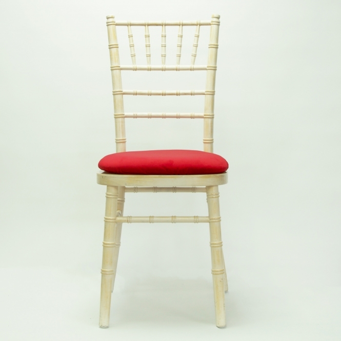 Bespoke Plain Velvet Seat Pad Cover Red