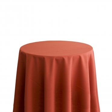 Bespoke Polyester Tablecloth 132 Round Rust