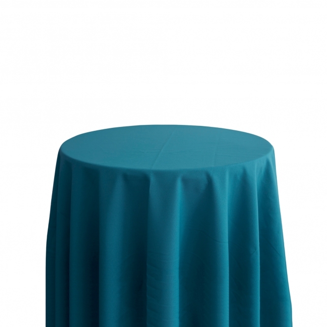 Bespoke Polyester Tablecloth 132 Round Teal