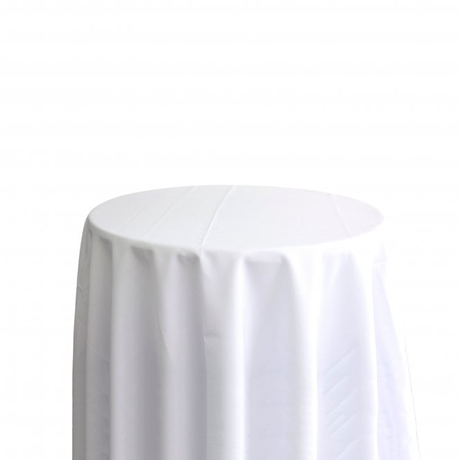 Bespoke Polyester Tablecloth 132 Round White