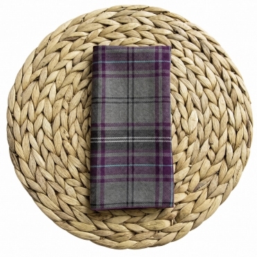 Bespoke Tartan Napkin Grey/Purple