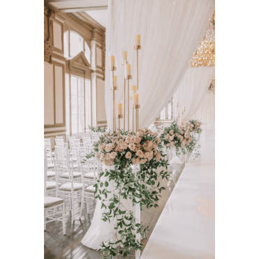 Bespoke White Chiffon Wedding Arch Curtain 3m x 4m