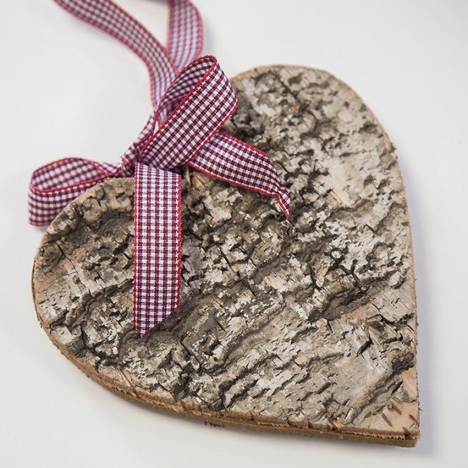 Birch Wood Heart 15cm x 15cm