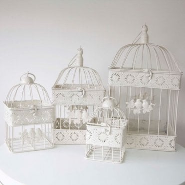 Birdcage Square Set Of 4 Ivory Dt3