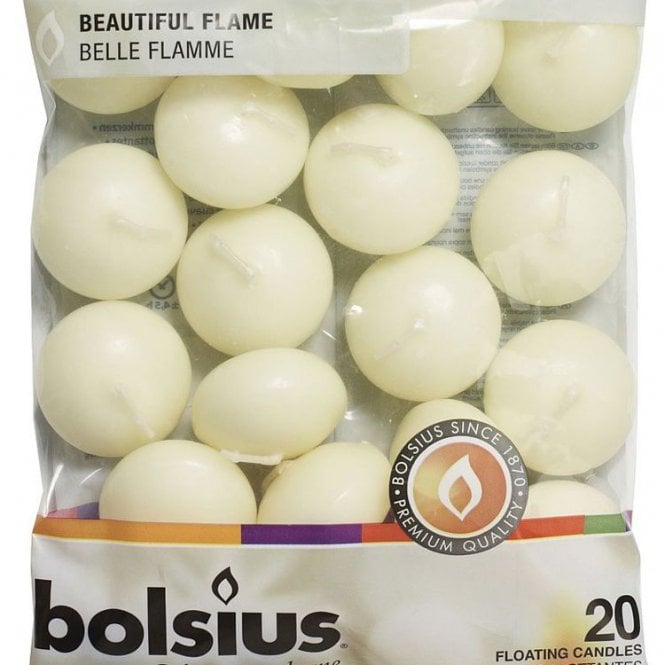  Floating Candles 20 Pack Ivory