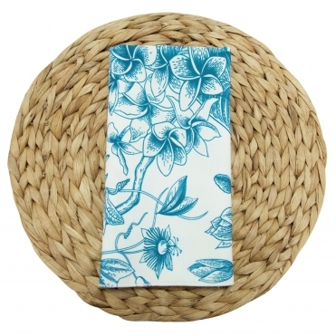Botanical Print Range Napkin Blue