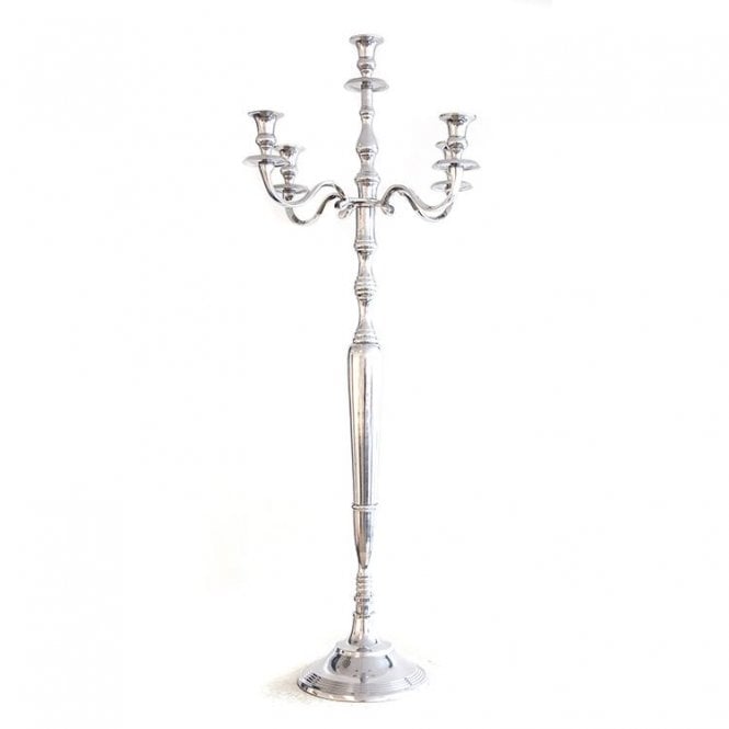 Candelabra 5 Arm 100cm Silver