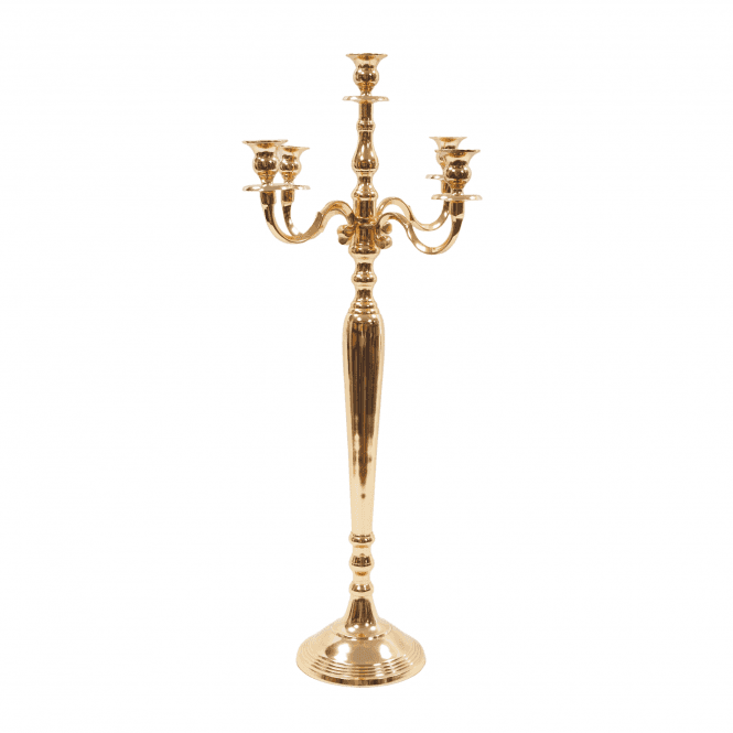 Candelabra 5 Arm 80cm French Gold