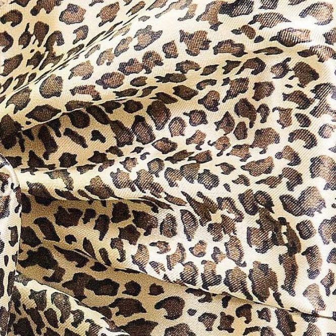 Satin Fabric Leopard Print