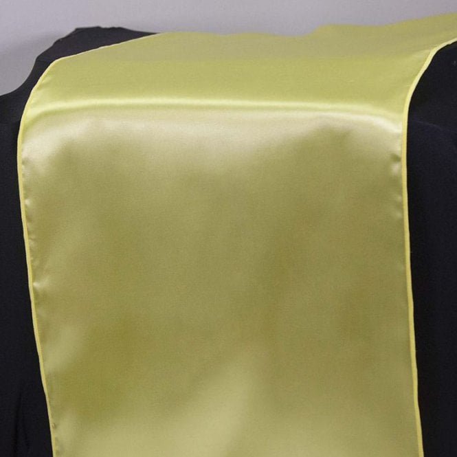 Satin Table Runner Neon Yellow
