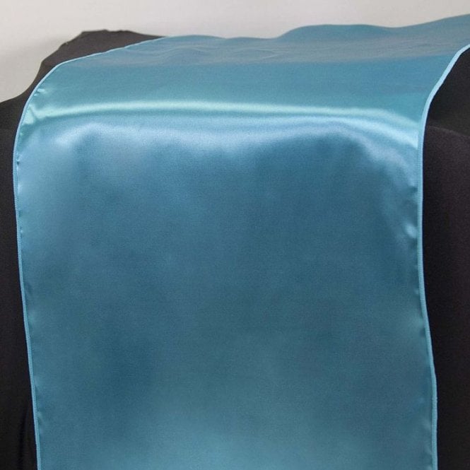 Satin Table Runner Turquoise