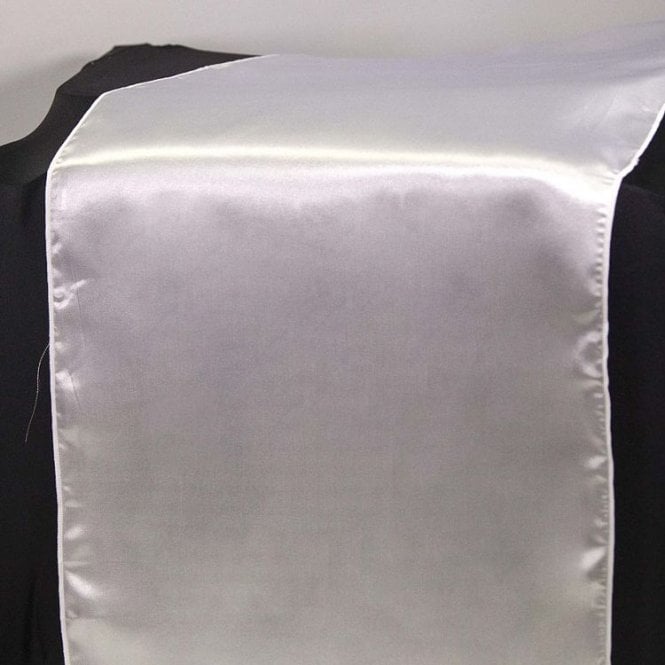 Satin Table Runner White